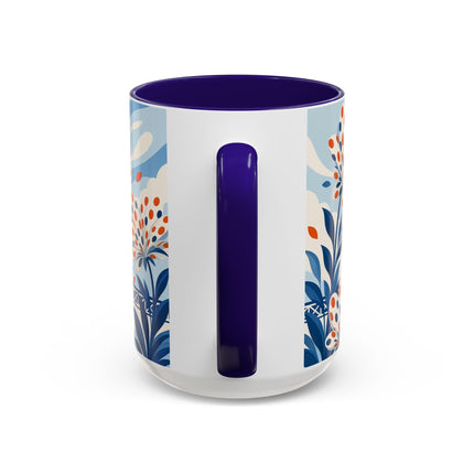 🌼🧡 The Polka Dot Wind Dancer Colorful Mug – Art Deco Fashion Whimsy