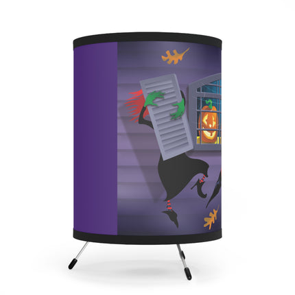 Whimsical Halloween Mischief Tripod Lamp