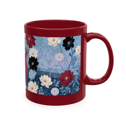 💌🌺 The Lady Of The Scattered Love Letters Ceramic Mug – Art Deco Romantic Elegance