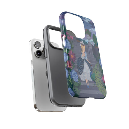 🦚🌸 The Peacock Garden Terrace Phone Case – Art Deco Floral Elegance