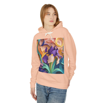 The Elegant Iris Flower Hoodie