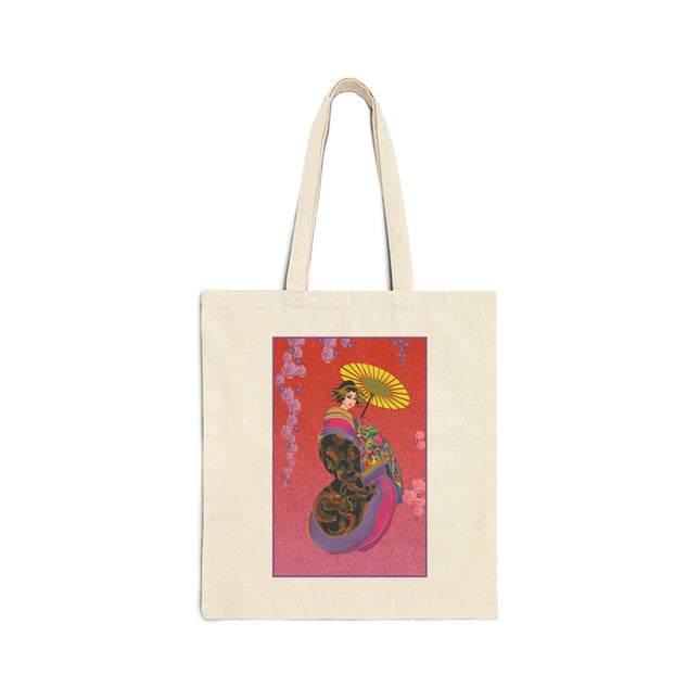Enchanting Geisha Cotton Canvas Tote Bag