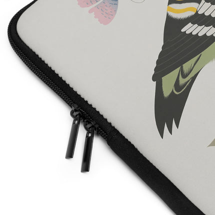 🐦🌹 Woodpecker & Rose Laptop Sleeve – Charming Beauty & Refined Simplicity