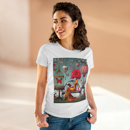 Reading In A Painted Garden Cotton Tee