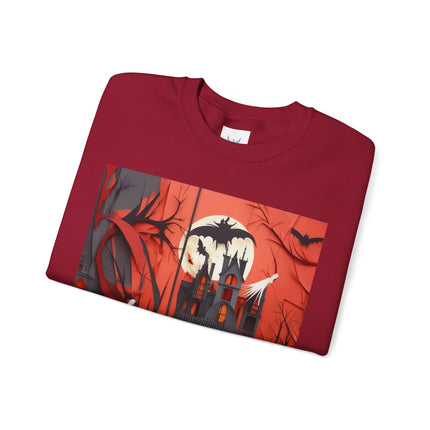Halloween Night Scene Unisex Heavy Blend™ Crewneck Sweatshirt