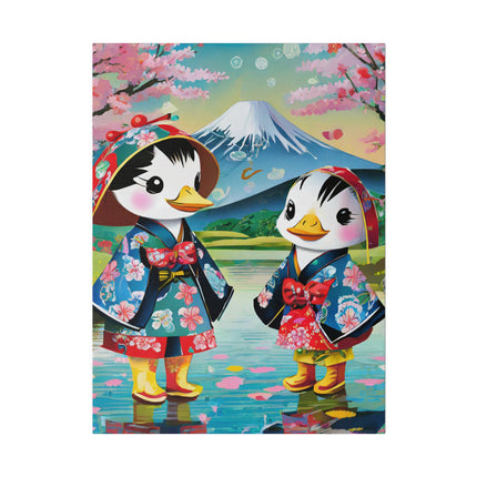 Rainy Day Ducks Matte Canvas, Stretched, 0.75"