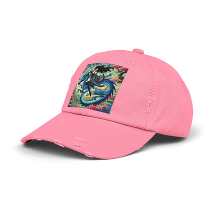 Mystic Guardian of the Sky Unisex Distressed Cap
