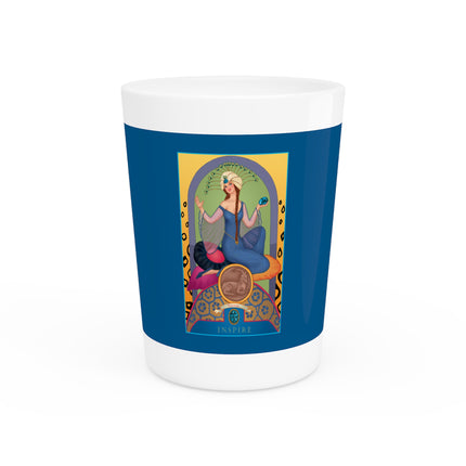December & Tanzanite (from the Gem Series) by Sofia Chiostri Ceramic Shot Glass