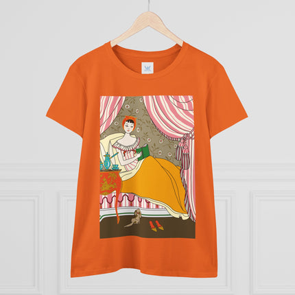 A Moment of Elegance and Comfort Women's Midweight Cotton Tee