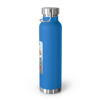 Playful Waves and Fashion Follies Copper Vacuum Insulated Bottle, 22oz