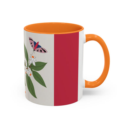Blue Tit & Butterfly Colorful Mugs – Spring Harmony & Delicate Beauty