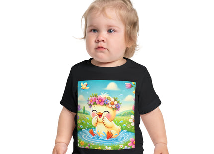 Springtime Splash Duckling Baby Short Sleeve T-Shirt