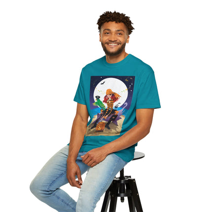 Moonlit Pirate Halloween Unisex Garment-Dyed T-shirt