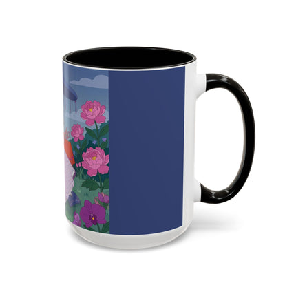 The Lady Of The Garden Tea Party Colorful Mugs – Art Deco Floral Elegance