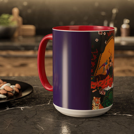 The Jewel Pavilion Colorful Mug (11oz, 15oz) – Royal Elegance, Peacock Beauty & Jewel-Toned Splendor