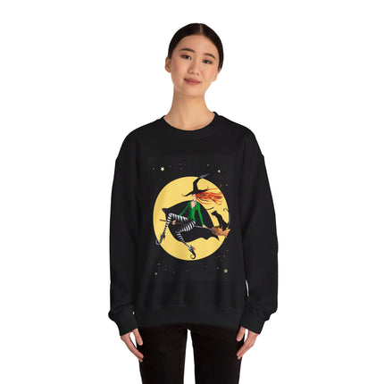A Witch’s Moonlit Flight Unisex Heavy Blend™ Crewneck Sweatshirt