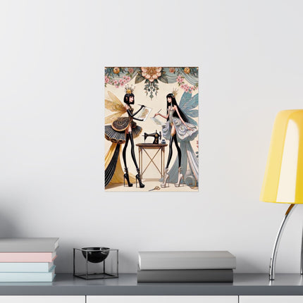 🧚✨ The Quiet Work of Fairies Matte Vertical Poster – Enchanted Atelier & Gentle Magic
