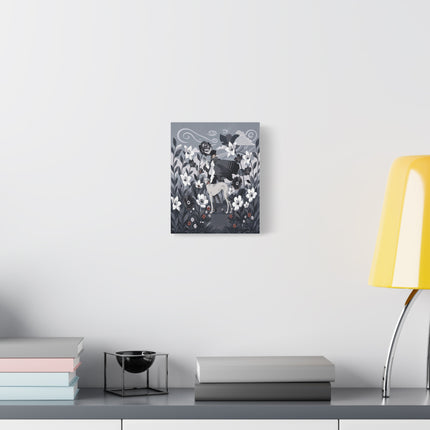 🖤🌸 The Greyhound Floral Promenade Placemat – Art Deco Monochrome Fashion