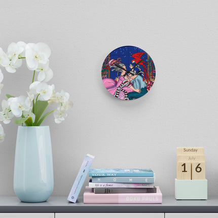 The Jealous Parrot by George Barbier Acrylic Wall Clock