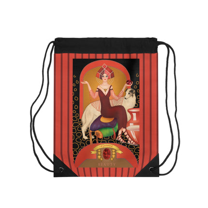 January & Garnet Zodiac Drawstring Bag
