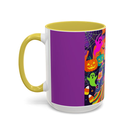 🌈👻 The Rainbow Ghost Masquerade Colorful Mug – Colorful Halloween Charm