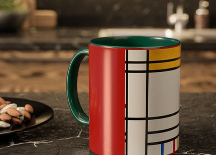 Place de la Concorde by Piet Mondrian Colorful Mugs (11oz, 15oz)