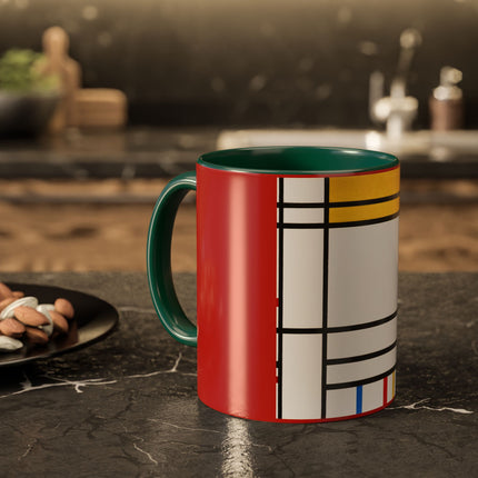 Place de la Concorde by Piet Mondrian Colorful Mugs (11oz, 15oz)