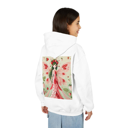 Strawberry Fairy Delight Youth Hooded Sweatshirt – Sweet Magic & Summer Charm