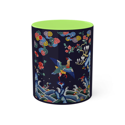 Rank Badge with Mandarin Duck Colorful Mugs, 11oz
