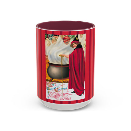 The Hallowe'en Cauldron In the Firelight's Gleam Colorful Mugs (11oz, 15oz)