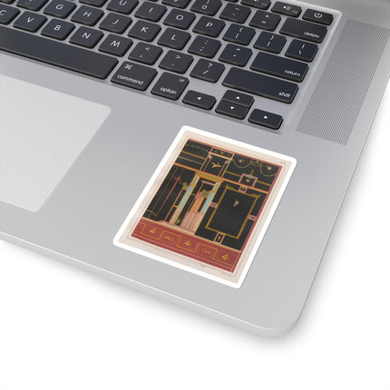 The most beautiful walls in Pompeii Pl.04 by Victor Steeger Kiss-Cut Stickers (4 Sizes)