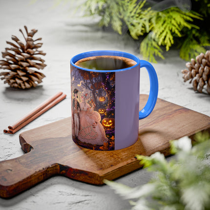 🎃🌙 The Midnight Court Of Pumpkin Grove Colorful Mug – Elegant Halloween Masquerade