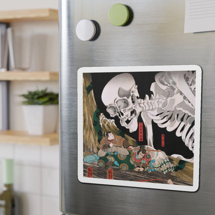 Mitsukuni Defying the Skeleton Spectre by Utagawa Kuniyoshi Die-Cut Magnets (4 Sizes)