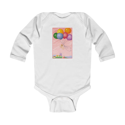 Flight of Innocence Baby Long Sleeve Bodysuit – Vintage Sky Arrival & Dreamlike Wonder