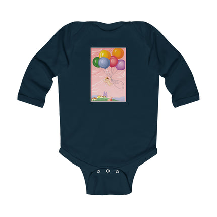 Flight of Innocence Baby Long Sleeve Bodysuit – Vintage Sky Arrival & Dreamlike Wonder