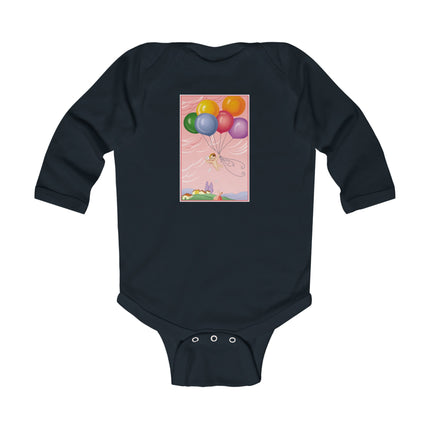 Flight of Innocence Baby Long Sleeve Bodysuit – Vintage Sky Arrival & Dreamlike Wonder