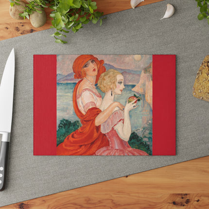 Sur la Route d'Anacapri by Gerda Wegener Glass Cutting Board