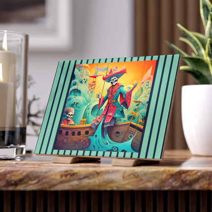Skeleton Crew of the Misty Seas Ceramic Tile