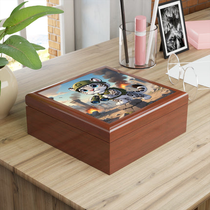 Snow Leopard Lookout Treasure Chest
