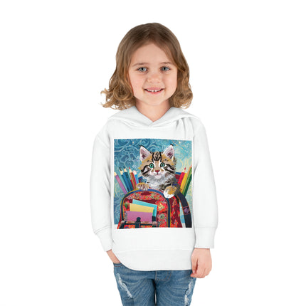 Whiskered Wanderings Toddler Pullover Fleece Hoodie