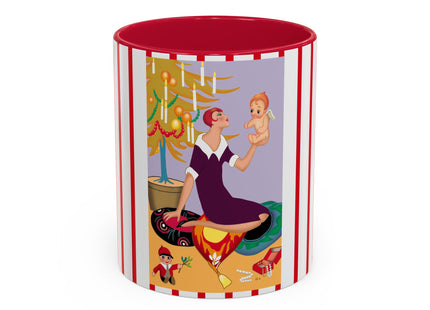 Art Deco Christmas Colorful Mugs (11oz, 15oz)