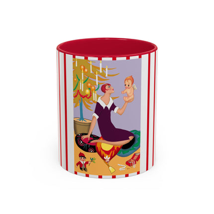 Art Deco Christmas Colorful Mugs (11oz, 15oz)