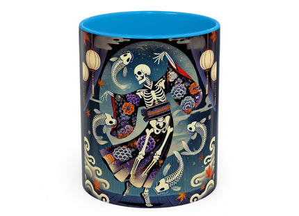 Skeleton Kabuki Performer Colorful Mugs (11oz, 15oz)