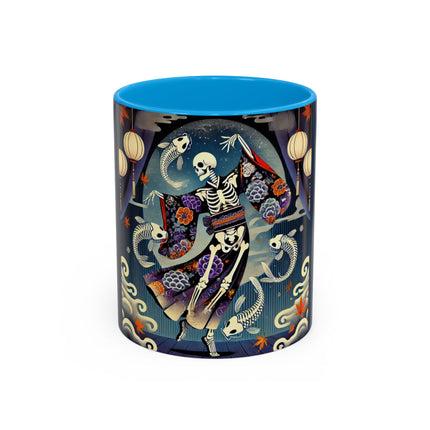 Skeleton Kabuki Performer Colorful Mugs (11oz, 15oz)