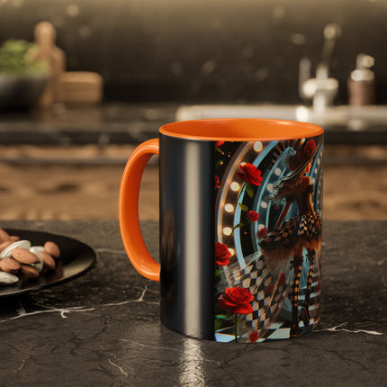 Halloween Witch Through the Mirror Colorful Mugs (11oz, 15oz)