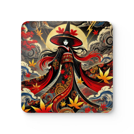 Kabuki Witch Corkwood Coaster Set