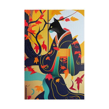 Black Cat in Kimono Puzzle (110, 252, 520, 1014-piece)