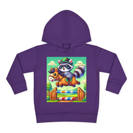 Raccoon Rider Toddler Pullover Fleece Hoodie