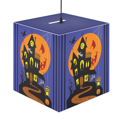 Halloween Night at the Haunted House Light Cube Lamp