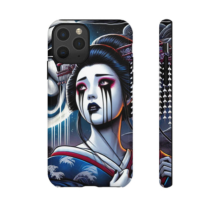 Geisha’s Black Ink Tears Phone Cases